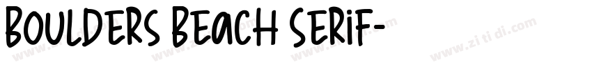 Boulders Beach Serif字体转换